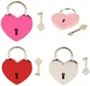 Valentijnsdag Party geschenken 7 kleuren hartvormige concentrische slot metalen mulitcolor sleutel hangslot gym toolkit pakket deursloten building levert gratis DHL WJY591
