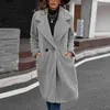 女性のフェイクの毛皮のロングコート秋冬の柔らかい暖かい豪華な厚いテディジャケットレディーススタイリッシュなエレガントなゆるいアウターウェア211130