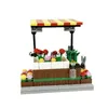 Street View Building Block Accessoires Fleuriste Transport Ferme Animal Volaille Légumes Jardin Oiseau Maison Chat MOC Jouet Enfant Cadeau Q0823