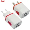 Flash Light Dupla Portas USB Universal UE AC Home CA Home Carregador Adaptador Power 2.1A + 1A para Samsung Note10 S10 S10 S8 Note9 Nota8 HTC Xiaomi