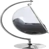 Spécial Lucency planeur salon meubles dossier rond praticable métal acrylique tissu chaise pour la maison el reception298D