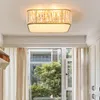 Gold Square Fashion Crystal lampy nowoczesne lampy sufitowe LED do salonu pomieszczenie do oświetlenia wewnętrznego