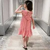 Elegante V-hals jurk voor meisje zomer casual baby meisjes terug strik jurk kleding sexy kinderen plaid mouwloze backless sundress q0716