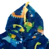 Automne hiver enfants garçon vêtements de nuit robe à capuche dessin animé dinosaure imprimé flanelle peignoir chaud pour garçons 2-7 ans enfants pyjamas 211109