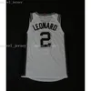 Costume Costume 2018 Kawhi Leonard # 2 Basquete Branco Jersey Mulheres Juventude Mens Jerseys XS-6XL NCAA