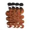 Human Hair Bulks T1B/30 T1B/27 Ombre Bundles Brazilian Brown Body Wave Weave SOKU Honey Blonde Extension Non-Remy