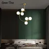 Kolye lambaları ev, oturma odası için modern led lambayı süslemek yatak odası yemek pullu asılı ışık fikstürleri metal parlaklık