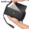 Nome maschile Incisione PU Cuoio Clutch Clutch cerniera grande capacità cinturino a mano lussuoso business solido borse portafogli