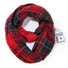 Plaid Schal Ring Mädchen Schal 25 * 170 cm Tasche Infinity Schal Gitter Wraps Gitter Schleife Halstücher Pashmina Winter Halstuch