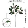 6 PCs Faux ausgesättet Eukalyptus Blattspray Künstlich grünes grünes Blatt grüne Federstiele für Blumenarrangements5822465