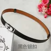 New Designer Women Real Leather 1.8cm Width Belts Golden Silver Lock Buckle Dress Jeans Sweater Waistband Lady Belt A0 Q0625