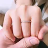 NUOVO anello nuziale di lusso in oro rosa 18 carati con diamanti CZ per anelli in argento sterling Pandora 925 con cofanetto originale gioielli di fidanzamento per Wom309q