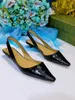 EleganteBox- T21052703 Black / Beige Flats Shoes Genuine Leather Sling In Pelle Indietro Retro Pattern di coccodrillo Moda Casual Hollow Lavoro Sexy punta a punta Ballerinas