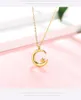 Pendant Necklaces 1 Pcs Stainless Steel Half Moon Necklace For Women Girls Rose Gold Clavicle Chain Zircon Jewelry Christmas Gift