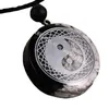 Pierres Précieuses Naturelles Résine Époxy Pendentif Tai Chi Philosophie Chinoise Taoïste Obsidienne Noire Blanc Turquoise Cristal Orgone Orgonite Yin Yang Pendentif Collier EMF