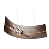 Sky Hanging Curved Sign for Trade Show Advertising Display CL10m H2m with Custom Graphic Printing