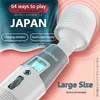 Japan kvinnliga sexleksaker Big Magic Wand Massager Vibrator G Spot Clitoris Stimulator Laddar Sexleksaker för Kvinnor Kraftfulla Vibratorp0804