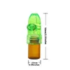 12 Pçs / lote Garrafa de vidro plástico 53mm Snuff Dispenser Bullet Rocket Snorter Sunff Pill Caixa Caixa Sniffer
