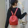 Fashion Small Backpack Women New Oxford Cloth Collocation PU Leather Solid Color Simple Casual Ladies Bagpack Mochila Sac dos Y1105