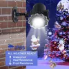Рождественский анимационный эффект IP65 Крытый / наружный Хэллоуин проектор 12 Узоры снежинки / Снеговик Лазерный Свет Y201015