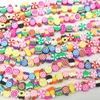 10MM farbige Polymer Clay Blume Obst Tier Charms Schmuck weiche Keramik Druck DIY böhmische Spacer Perlen Armband Halskette Zubehör