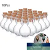 10st Mini Glasflaskor Klart Driftande Små Wishing With Cork Stoppers för bröllopsfest DIY CRAFTS JARS
