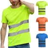 Reflektierende Unisex-T-Shirts, Arbeitshemd, hohe Sichtbarkeit, Sicherheit, legere Baggy-Weste, atmungsaktive Geschäftskleidung