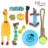 Drôle Pet Toy Sets Squawking Coq Crier Poulet En Caoutchouc Animaux Chien Jouets Attrayant Chien Chat Chiot Son Molaire À Mâcher Jouets 210312