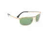 Lätta utomhusmärke män solglasögon mode enkla solglasögon med låda mörkgröna glas glasögon ram glasögon fullram cool