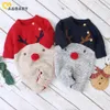 Ma&Baby 0-18M Christmas Baby Clothes Newborn Infant Boy Girl Deer Romper Knitted Warm Jumpsuit Xmas Baby Costumes Clothes 210226