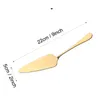 Cake Tools Colorful Stainless Steel Cake Shovel With Serrated Edge Server Blade Cutter Pie Pizza Shovels Spatula Baking Tool LLB8699