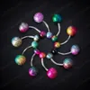 Anel de umbigo colorido piercing no umbigo de aço inoxidável anéis de umbigo barra ombligo sexy garanhão feminino corpo jóias presente