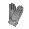 Fingerless Gloves Autumn Winter Leather For Men Women Fashion Plus Velvet Lining Thin Goatskin Handschoenen