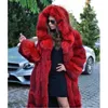 Nuovo speciale cappotto di visone finta pelliccia medio lungo integrato da donna 211207