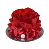 Rosa reale conservata fatta a mano con copertura in vetro d'angelo Fiori eterni Regali per matrimonio Compleanno Madre San Valentino Anniversario 210624