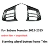 Stuurwiel Covers Voor 2013-2022 Auto Koolstofvezel Graan Knop Frame Decoratie Cover Trim Accessories247t