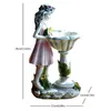 Decorazioni da giardino Flower Fairy Statue Solar Light Outdoor Angel Lampcape Lampada Figurina Ornamento di figurato per prato per cortile