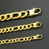 Catena Figaro da 8 mm Collana in acciaio inossidabile al 100% Gioielli placcati in oro 18 carati Girocollo punk T e CO 18 - 36 pollici di lunghezza impermeabile