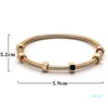 Titanium Stahlschraube Move Armband Armreifen Männer mit 6 Schraubenflächenstahl Roségold Armbändern für Schmuck eines Paares 218W