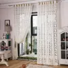 Zasłony zasłony Jacquard Sheer zasłony biały 1 panel Jinya Dekor Home Decor Eleganckie ekrany dla dzieci do sypialni Livin352d