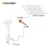 Solarpanel-Brunnen, 180 l/h, 7 V Wasserpumpe, 1,2 W, Schwarz, für Garten, Pool, Teich, Aquarium, lange Lebensdauer, Sonnenlicht, Vogelbäder, Sprühdüsen, 210713