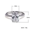 Big Oval Cut Zircon Ring Micro Paled CZ 925 Ring for Women Jewelry Silver Female Rings Wedding6136646