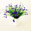 Faux Floral Artificial Flores Primavera Grama Ao Ar Livre UV Arbustos Resistentes Plantas Para Casa Casamento Porch Janela Decoração KDJK2107