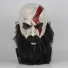 Gioco God Of War 4 Kratos Mask with Beard Cosplay Horror Maschere per feste in lattice Casco Halloween Puntelli per feste spaventose 200929