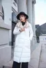 LUZUZI Donna Double Sided Piumino lungo Dolcevita invernale Cappotto in anatra bianca Petto caldo Parka Capispalla da neve 211126