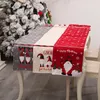 Cozinha Tablerunner Jantar Livingroom Toalha de Mesa Feliz Natal Mesa Corredor Xmas Toalha de Tablecloth Bandeiras Elk Impresso Roupa de Partido Decoração Suprimentos YFAX3080