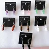 Mode Wire Wrap Hexagon Prism Natuursteen Dangle Oorbellen Rose Quartz Healing Crystal Earings Earring for Women Sieraden