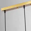 Noordse minimalistische metalen hanglampen gouden restaurant slaapkamer bedkamer bedektop lamp keuken bar woning decor verlichting armaturen