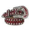 Western Cowboy Cowgirl Bling Rhinestone Pas Prestiżowy Pasek Mężczyźni Kobiety Kolorowe Kryształ Studged Belt Cinto de Strass Ceinture Femme X0726