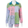 Autumn Street Tracksuits Printed Sports Pak Lange Mouw Blouse Sportshorts